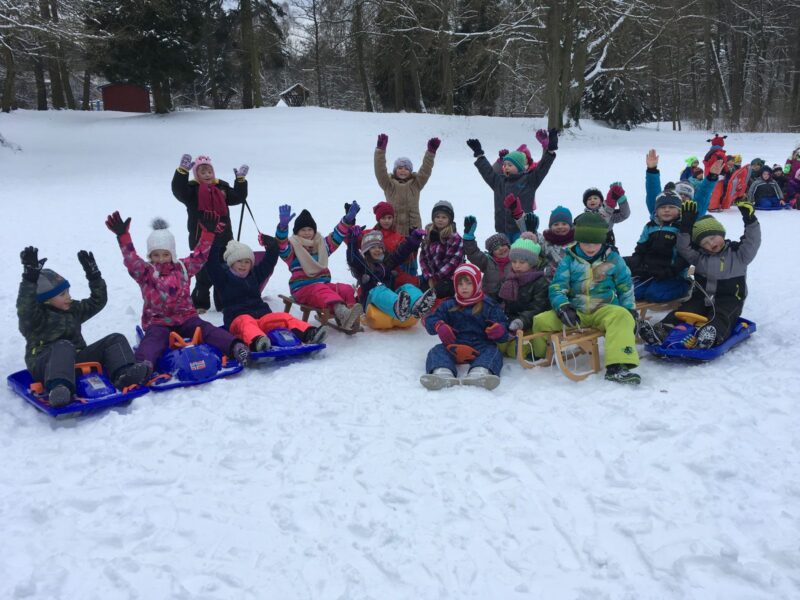 Gruppenbild im Schnee